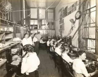 Photo: early telephone office
