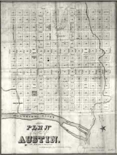 Early map of the City of Austin