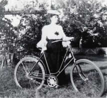 Photo: woman and bicycle