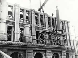 Photograph of Capitol Building construction in progress