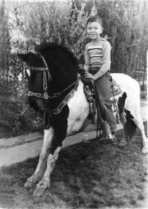 Joe Lung, Jr. on a Horse