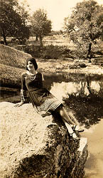Hazel O'Quinn on Bull Creek in the 1920s