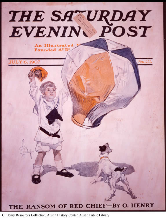 Photo:  Saturday Evening Post magazine cover, July 6, 1907