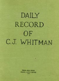 Front cover of Whitman's diary