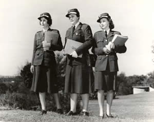 Photograph of three women in uniform