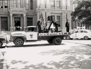 Photograph of flatbed truck with 
