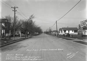 Photograph of East 1st Street in 1933