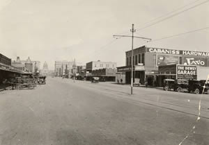 Photograph looking north on Congress Avenue from Second Street