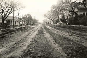 Photograph of roadwork along Ruiz Street