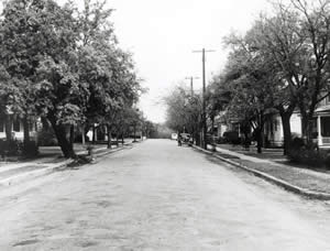 Photograph of residential street known as Ruiz Street