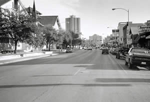 Photograph of intersection of 26th Street and Guadalupe