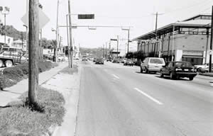 Photograph of intersection of Lamar and West Sixth Street