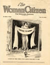Cover of The Woman Citizen magazine from May 10, 1919, showing a sign with the words 