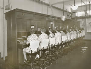Photograph of switchboard operators