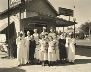 Photograph of employees at the Nighthawk Restaurant No. 2