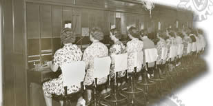 Photograph of switchboard operators
